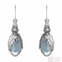 Georg Jensen. Sterling Silver Earrings of the Year with Blue Quartz - Heritage 2023