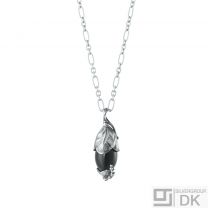 Georg Jensen. Sterling Silver Pendant of the Year with Onyx - Heritage 2024