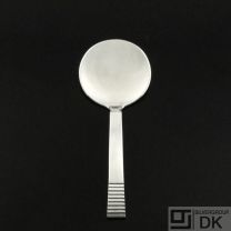 Georg Jensen Silver Canapé Server Curved 207BV - Parallel/ Relief