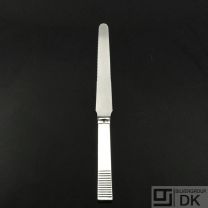 Georg Jensen Silver Grapefruit Knife, Curved Steel Blade 215 - Parallel / Relief