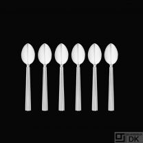 Georg Jensen. Set of six Silver Tea Spoons 033 - Bernadotte.