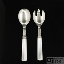 Georg Jensen Silver Salad Serving Set, Medium - Bernadotte