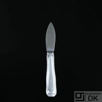 Georg Jensen. Silver Oyster Knife - Old Danish / Dobbelt Riflet.