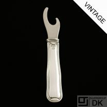 Georg Jensen Silver Bottle Opener, Small - Old Danish/ Dobbelt Riflet.