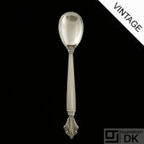 Georg Jensen All Silver Egg Spoon - Acanthus/ Dronning - VINTAGE