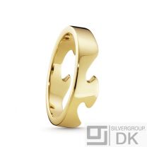 Georg Jensen Fusion End Ring - 18 kt. Yellow Gold. #1367 B