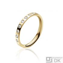 Georg Jensen Gold Ring with 9 Diamonds - Magic #1513B