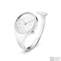 Georg Jensen 34 mm. Ladies' Watch with Hammered Sterling Silver Dial - Vivianna VB326  #326. 
