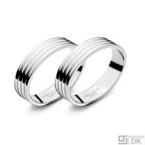 Georg Jensen. A pair of Napkin Rings in polished Steel - Bernadotte