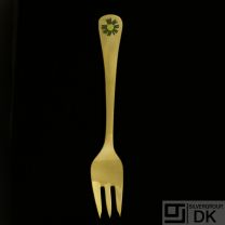 Georg Jensen Gilded Silver Pastry Fork of the Year, 1982 - VINTAGE