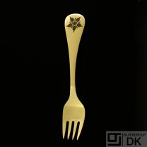 Danish Gilded Silver Fork of the Year, 1984 - VINTAGE