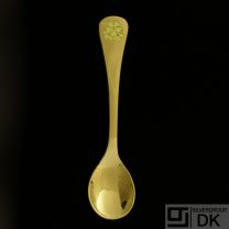 Danish Gilded Silver Coffee Spoon of the Year, 1985 - VINTAGE