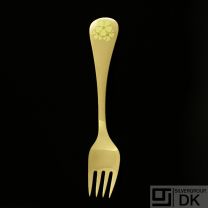 Danish Gilded Silver Fork of the Year, 1985 - VINTAGE