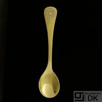 Danish Gilded Silver Coffe Spoon of the Year, 1987 - VINTAGE