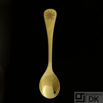 Danish Gilded Silver Coffee Spoon of the Year, 1988 - VINTAGE