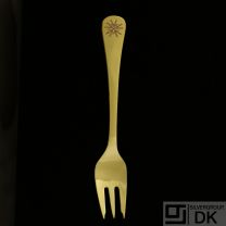 Georg Jensen Gilded Silver Pastry Fork of the Year, 1988 - VINTAGE
