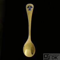Danish Gilded Silver Coffee Spoon of the Year, 1990 - VINTAGE