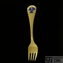 Georg Jensen Gilded Silver Fork of the Year - 1990