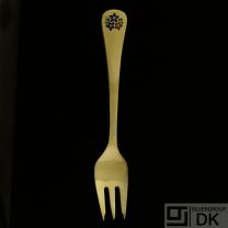 Georg Jensen Gilded Silver Pastry Fork of the Year, 1992 - VINTAGE