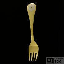 Danish Gilded Silver Fork of the Year, 1993 - VINTAGE