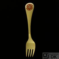 Danish Gilded Silver Fork of the Year, 1994 - VINTAGE