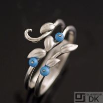 Danish Silver Ring w/ Turquoise - Lund Copenhagen
