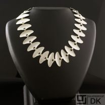 Danish Silver Necklace w/ Enamel - B. Hertz/ Lund - VINTAGE