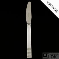 Georg Jensen Silver Luncheon Knife, Long Handle 024 - Parallel/ Relief