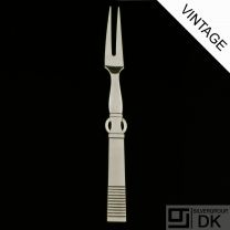 Georg Jensen Silver Meat Fork Large 142 - Parallel/ Relief