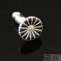 Vintage Danish Silver Daisy Tie Tack/ Pin - Bernhard Hertz