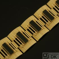 Danish Gold Bracelet w/ Tourmalines - Bent Knudsen - Vintage