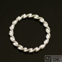 Danish Silver Ring, Twine - Lund Copenhagen