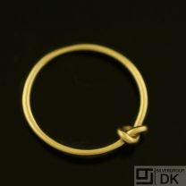 Danish Gilded  Silver Ring w/ Knot - Lund Copenhagen