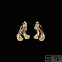 A. Dragsted - Copenhagen. 14k Yellow & Rose Gold Ear Clips.