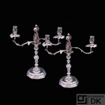 A. Michelsen. A pair of Sterling Silver Two-Light Candelabra - 1920.
