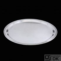 A.F. Rasmussen - Denmark. Large Round Sterling Silver Serving Dish #519A. 