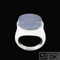 Ole Waldemar Jacobsen. Sterling Silver Ring with Chalcedony.