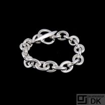 Aarre & Krog - Denmark. Sterling Silver Anchor Chain Bracelet. 81 g.