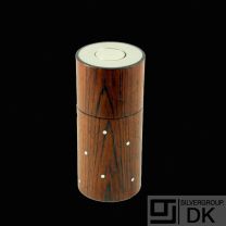 Andersen & Søhoel. Rio Rosewood Pepper Mill with Inlaid Sterling Silver - 1960s