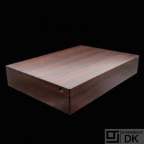 Alfred Klitgaard - Denmark. Large Rosewood Jewelry Box / Vanity Case. 