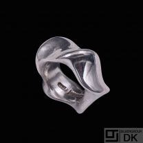Allan Scharff. Sterling Silver 'Swirl' Ring - Size 52mm.
