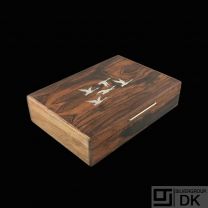 Andersen & Søhoel. Rio Rosewood Box with Inlaid Sterling Silver - 1960s