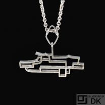 Bent Exner (1932-2006). Sterling Silver Pendant Necklace - 2000.