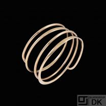 Bent Knudsen. 14k Gold Spiral Bangle #175.