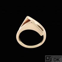 Bent Knudsen - Denmark. 14k Gold Ring #48 - Size 58mm