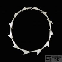 Bent Knudsen - Denmark. Handmade Sterling Silver Necklace.