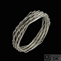 Bent Knudsen - Denmark. Sterling Silver Wire Bangle.