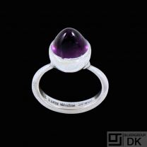 Bent Knudsen - Denmark. Sterling Silver Ring with Amethyst. 1960s