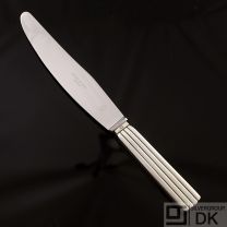Georg Jensen Silver Dinner Knife, Short Handle, Serrated - Bernadotte