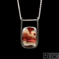 Boy Johansen. Sterling Silver Pendant with Agate.